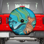 Aussie Aurora Borealis Aboriginal Art Spare Tire Cover