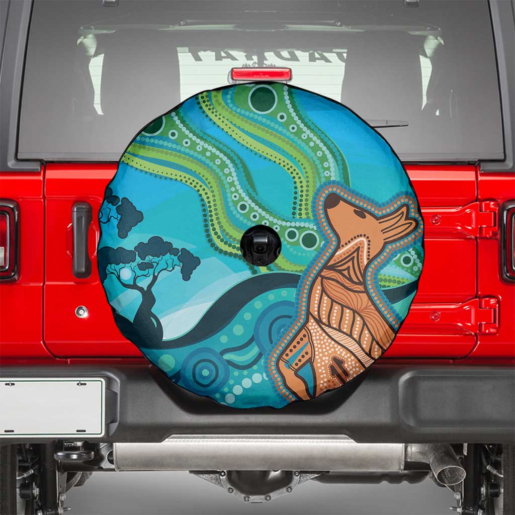 Aussie Aurora Borealis Aboriginal Art Spare Tire Cover