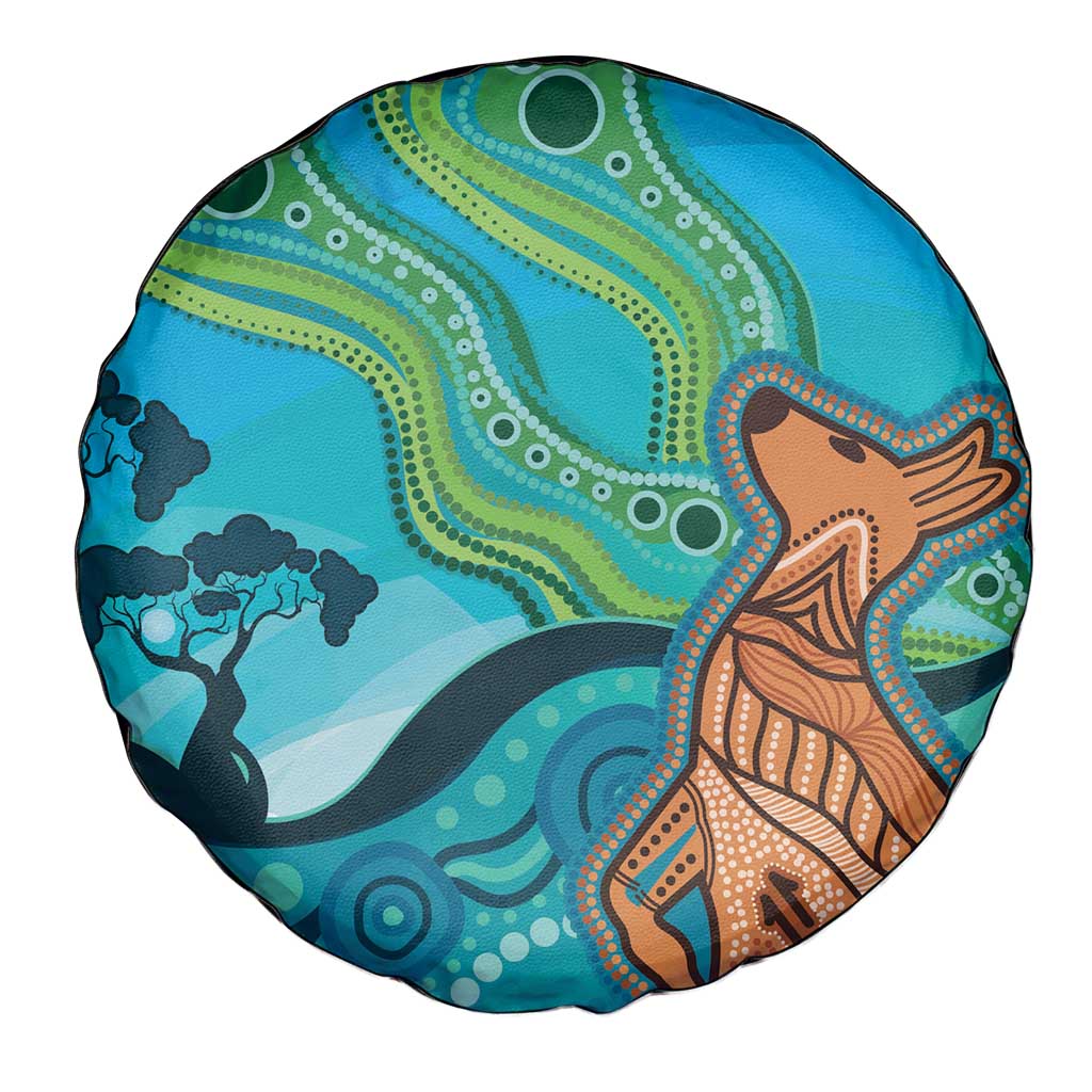 Aussie Aurora Borealis Aboriginal Art Spare Tire Cover