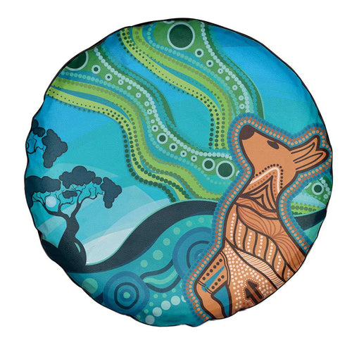 Aussie Aurora Borealis Aboriginal Art Spare Tire Cover