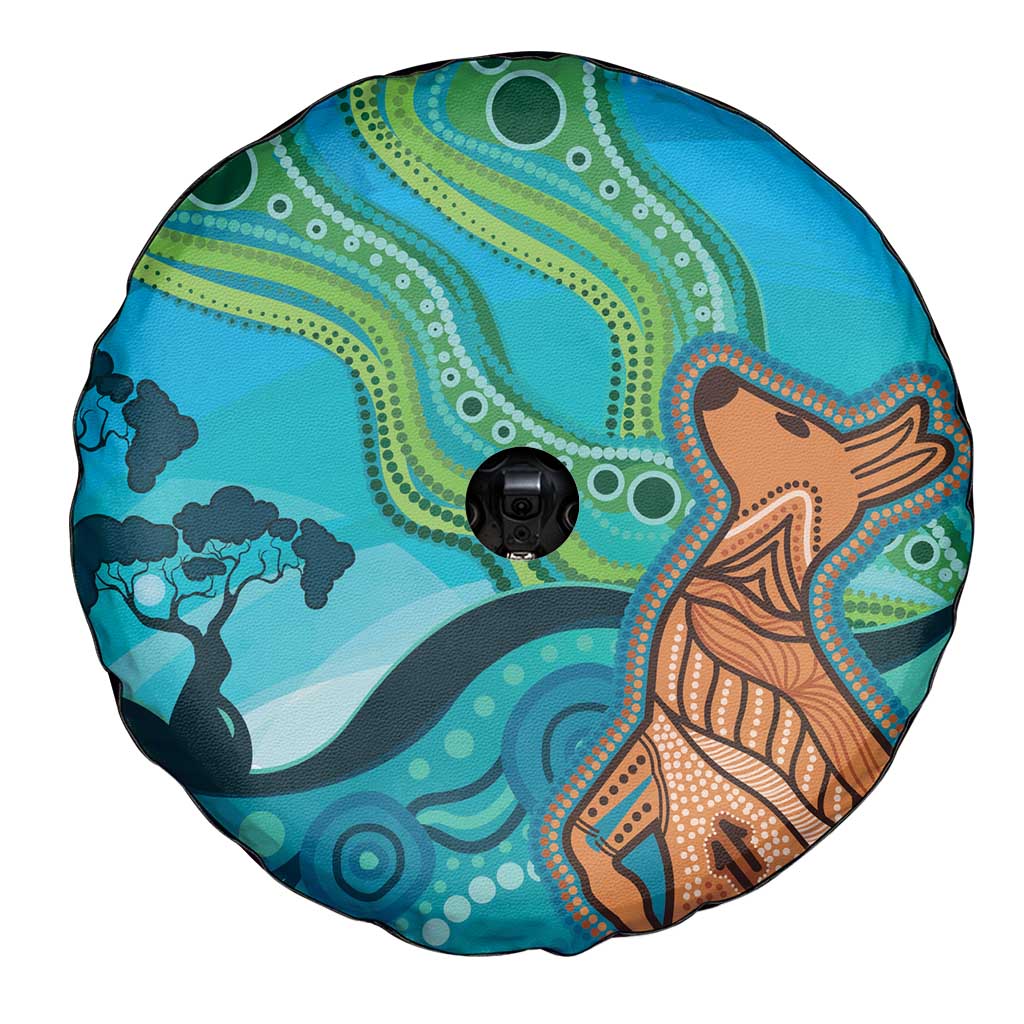 Aussie Aurora Borealis Aboriginal Art Spare Tire Cover