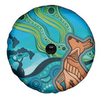 Aussie Aurora Borealis Aboriginal Art Spare Tire Cover
