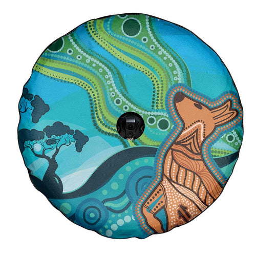 Aussie Aurora Borealis Aboriginal Art Spare Tire Cover