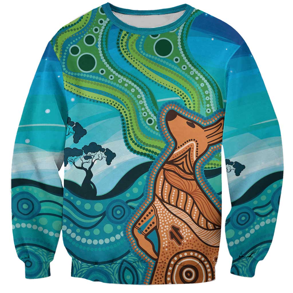 Aussie Aurora Borealis Aboriginal Art Sweatshirt