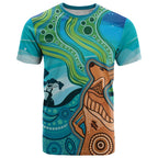 Aussie Aurora Borealis Aboriginal Art T Shirt