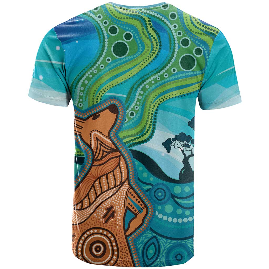 Aussie Aurora Borealis Aboriginal Art T Shirt