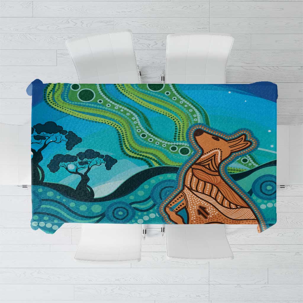 Aussie Aurora Borealis Aboriginal Art Tablecloth