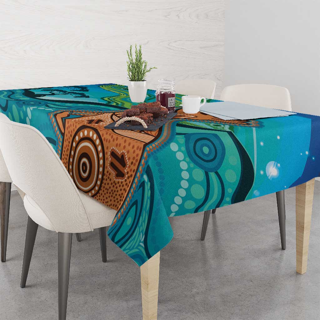 Aussie Aurora Borealis Aboriginal Art Tablecloth