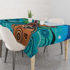 Aussie Aurora Borealis Aboriginal Art Tablecloth