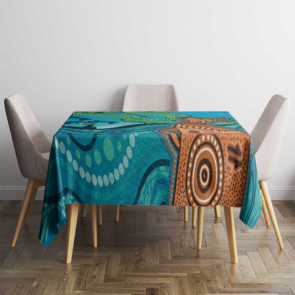 Aussie Aurora Borealis Aboriginal Art Tablecloth