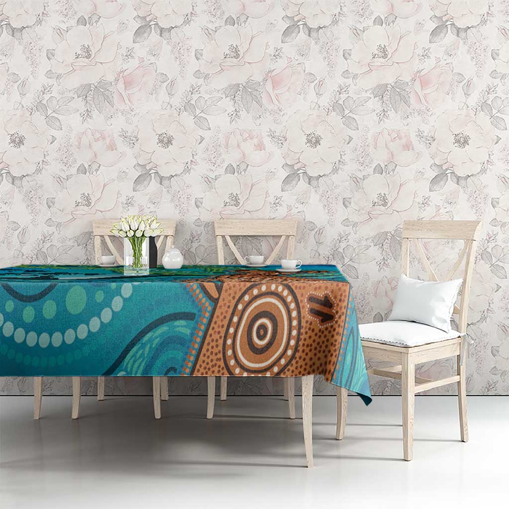 Aussie Aurora Borealis Aboriginal Art Tablecloth