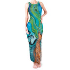 Aussie Aurora Borealis Aboriginal Art Tank Maxi Dress