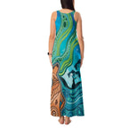 Aussie Aurora Borealis Aboriginal Art Tank Maxi Dress