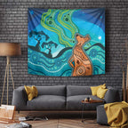 Aussie Aurora Borealis Aboriginal Art Tapestry