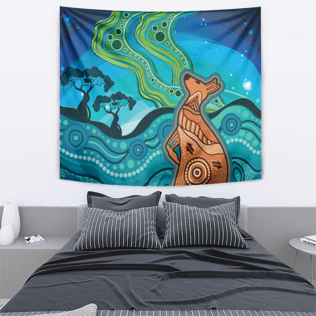 Aussie Aurora Borealis Aboriginal Art Tapestry