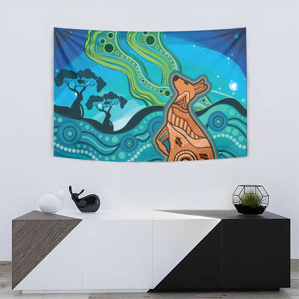 Aussie Aurora Borealis Aboriginal Art Tapestry