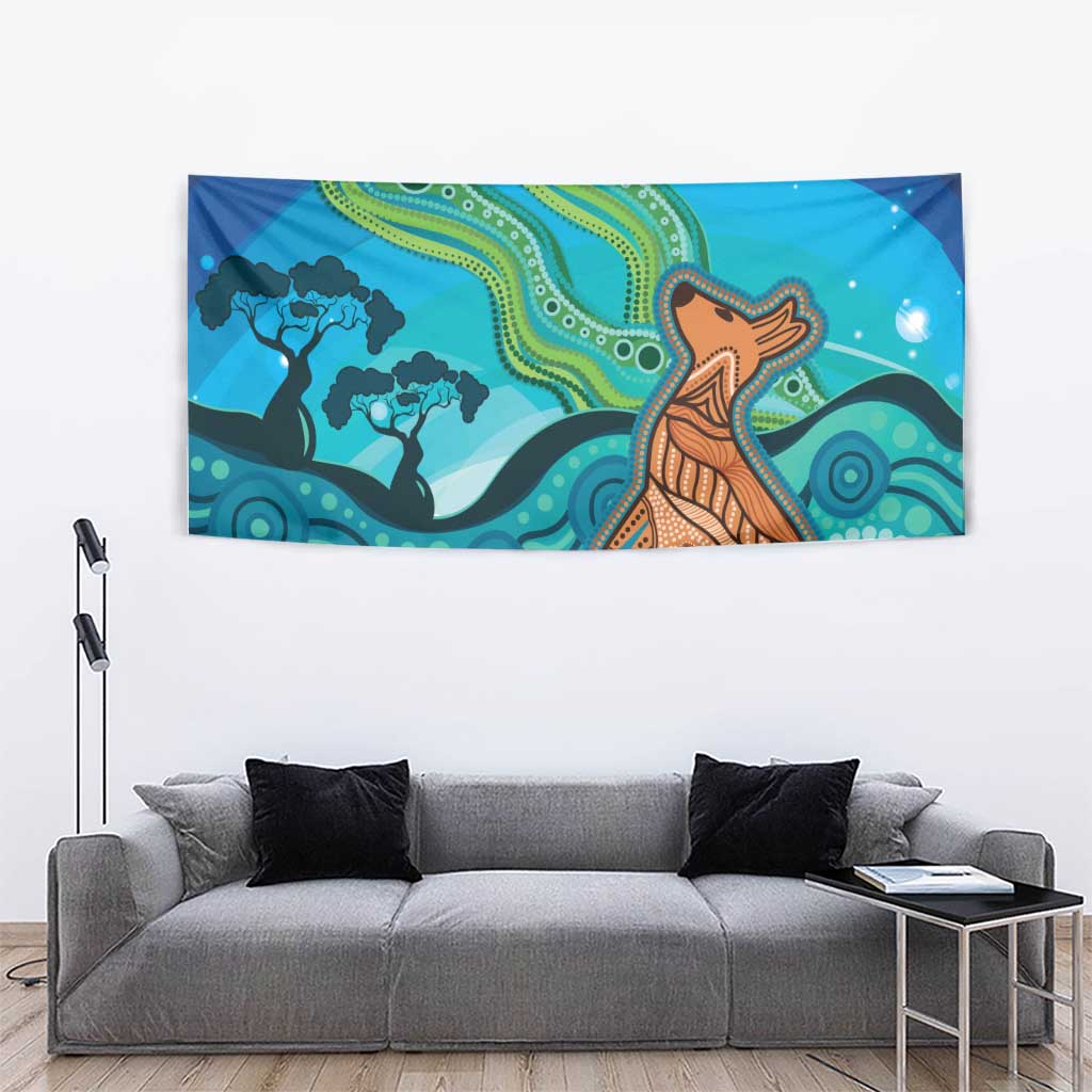Aussie Aurora Borealis Aboriginal Art Tapestry