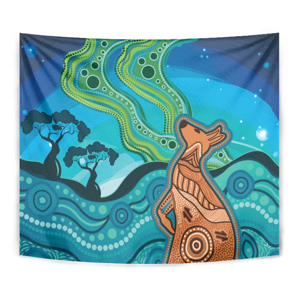 Aussie Aurora Borealis Aboriginal Art Tapestry