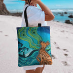 Aussie Aurora Borealis Aboriginal Art Tote Bag