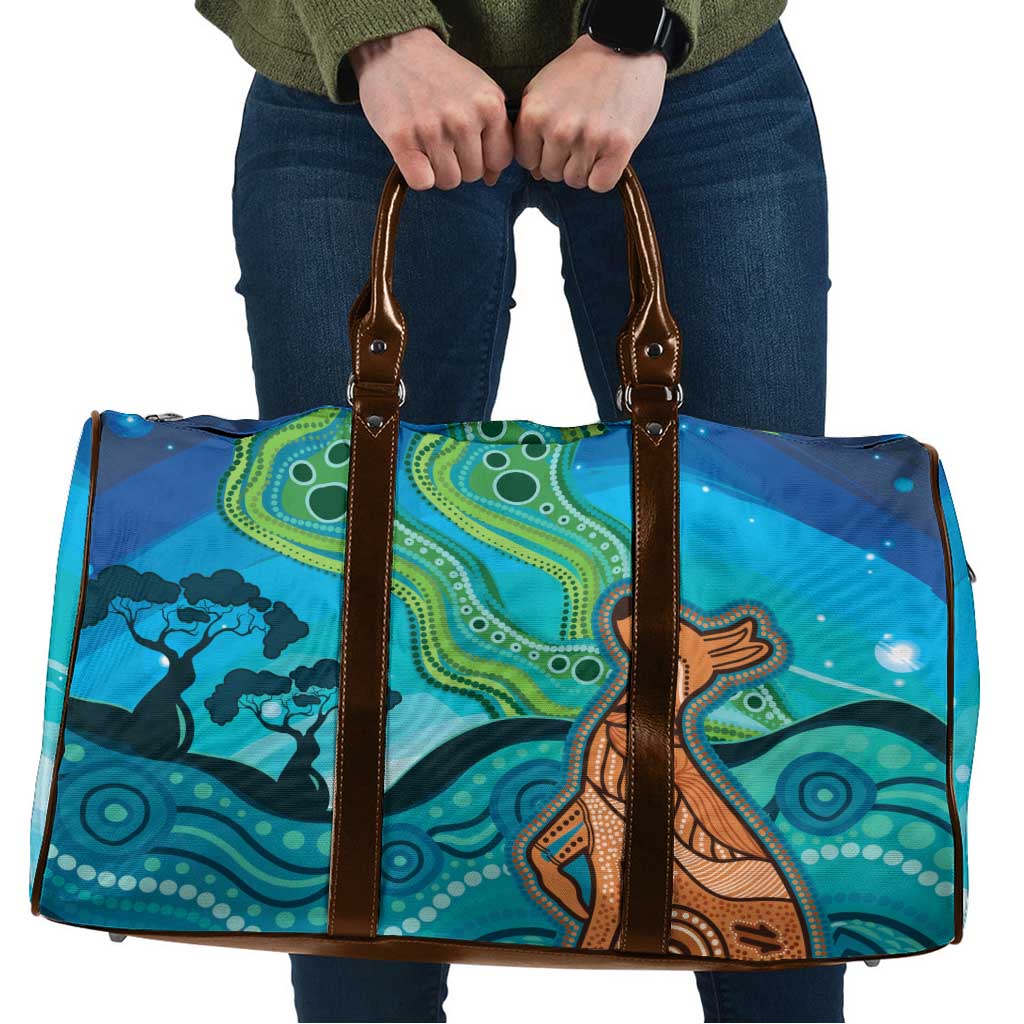 Aussie Aurora Borealis Aboriginal Art Travel Bag
