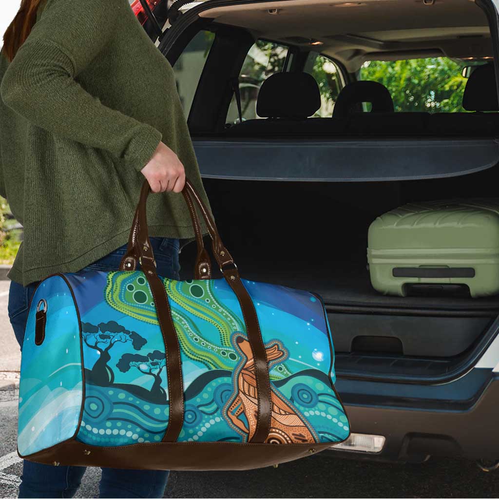 Aussie Aurora Borealis Aboriginal Art Travel Bag