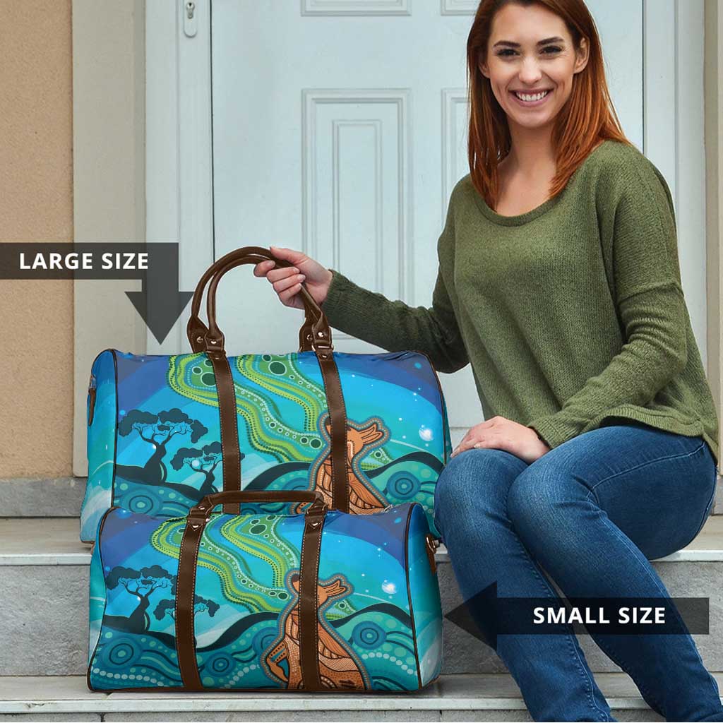 Aussie Aurora Borealis Aboriginal Art Travel Bag