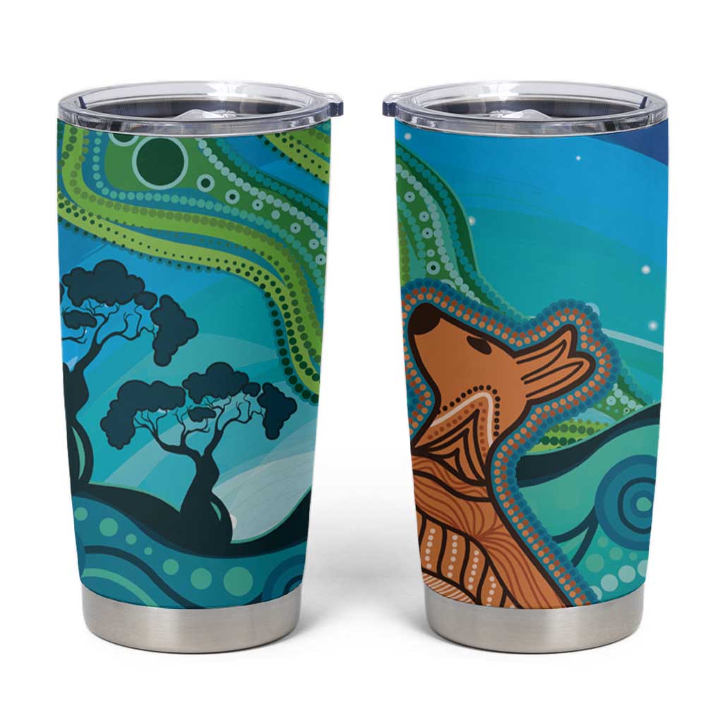 Aussie Aurora Borealis Aboriginal Art Tumbler Cup