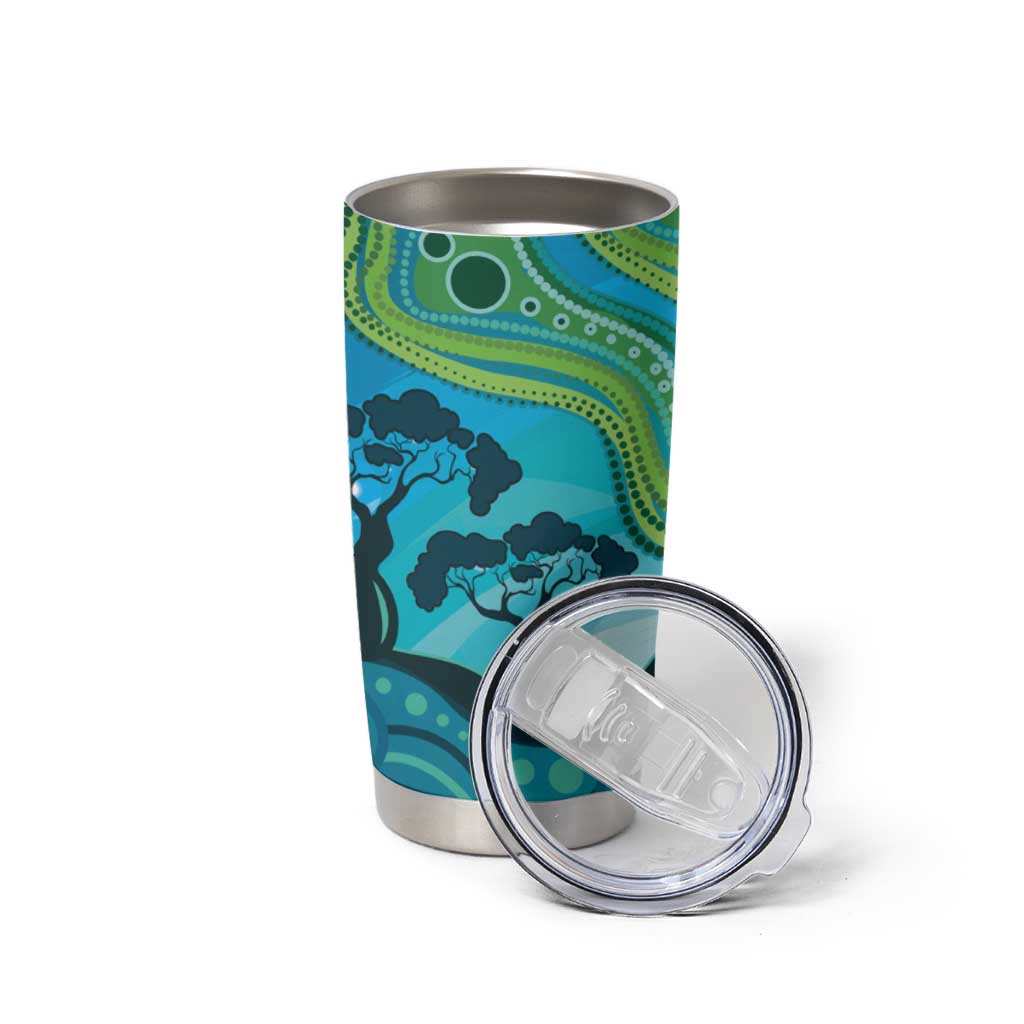 Aussie Aurora Borealis Aboriginal Art Tumbler Cup