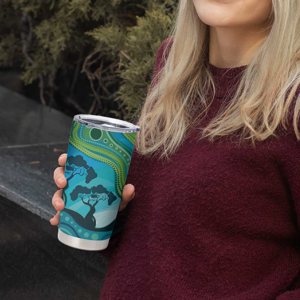 Aussie Aurora Borealis Aboriginal Art Tumbler Cup