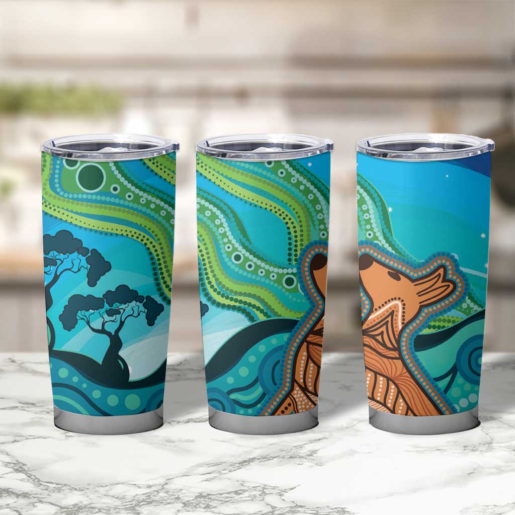Aussie Aurora Borealis Aboriginal Art Tumbler Cup