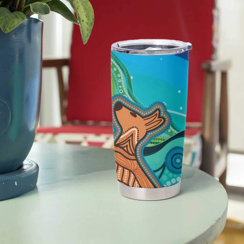 Aussie Aurora Borealis Aboriginal Art Tumbler Cup