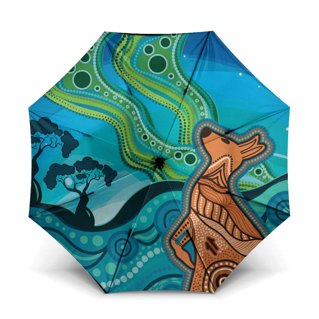 Aussie Aurora Borealis Aboriginal Art Umbrella