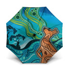 Aussie Aurora Borealis Aboriginal Art Umbrella