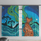 Aussie Aurora Borealis Aboriginal Art Window Curtain