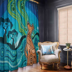 Aussie Aurora Borealis Aboriginal Art Window Curtain