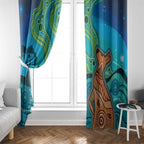 Aussie Aurora Borealis Aboriginal Art Window Curtain