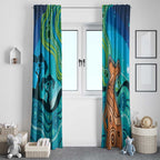 Aussie Aurora Borealis Aboriginal Art Window Curtain