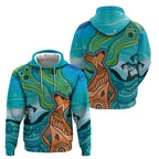 Aussie Aurora Borealis Aboriginal Art Zip Hoodie