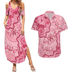 Australia Indigenous Mother's Day Couples Matching Summer Maxi Dress and Hawaiian Shirt Breast Cancer Survivor