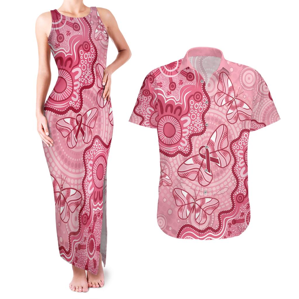 Australia Indigenous Mother's Day Couples Matching Tank Maxi Dress and Hawaiian Shirt Breast Cancer Survivor
