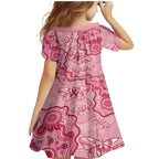 Australia Indigenous Mother's Day Family Matching Mermaid Dress and Hawaiian Shirt Breast Cancer Survivor