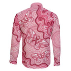 Australia Indigenous Mother's Day Family Matching Off The Shoulder Long Sleeve Dress and Hawaiian Shirt Breast Cancer Survivor