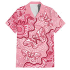 Australia Indigenous Mother's Day Family Matching Short Sleeve Bodycon Dress and Hawaiian Shirt Breast Cancer Survivor