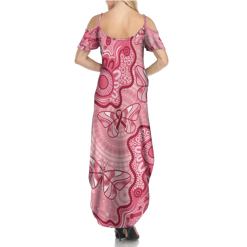 Australia Indigenous Mother's Day Family Matching Summer Maxi Dress and Hawaiian Shirt Breast Cancer Survivor