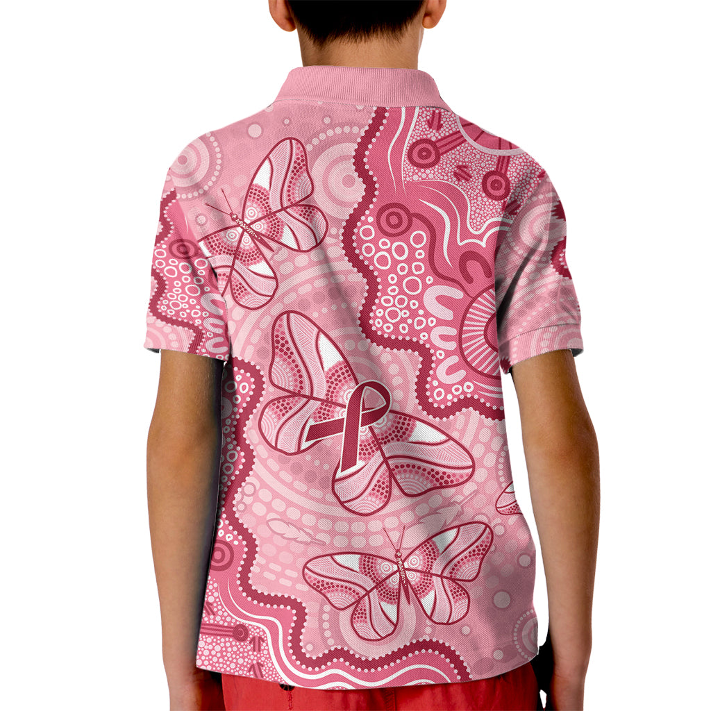 Australia Indigenous Mother's Day Kid Polo Shirt Breast Cancer Survivor