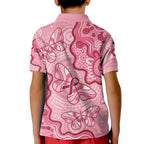 Australia Indigenous Mother's Day Kid Polo Shirt Breast Cancer Survivor
