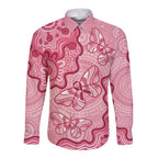 Australia Indigenous Mother's Day Long Sleeve Button Shirt Breast Cancer Survivor