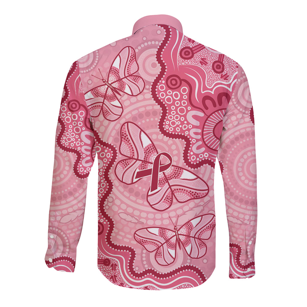 Australia Indigenous Mother's Day Long Sleeve Button Shirt Breast Cancer Survivor