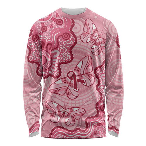 Australia Indigenous Mother's Day Long Sleeve Shirt Breast Cancer Survivor