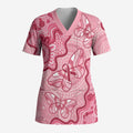 Australia Indigenous Mother's Day Scrub Top Breast Cancer Survivor - Aussie Hoodie
